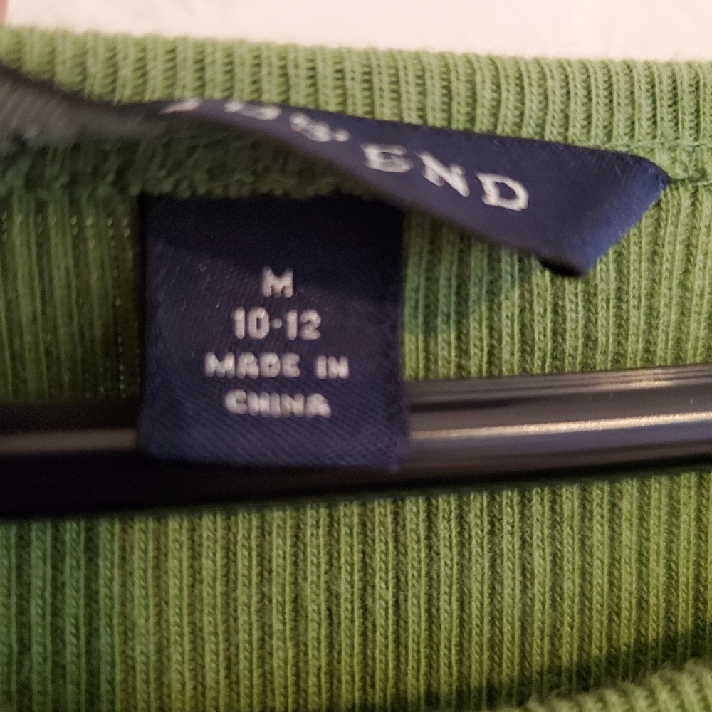 GUC LANDS' END long sleeve women's top, green, size M 10-12super soft - Picture 5 of 6